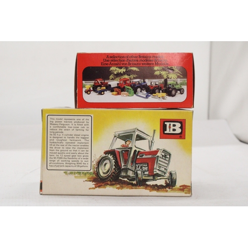 472 - TWO VINTAGE BRITAINS MODELS TO INCLUDE CODE 9420, A FARM TRACTOR AND CODE 9522, A MASSEY FERGUSON TR... 