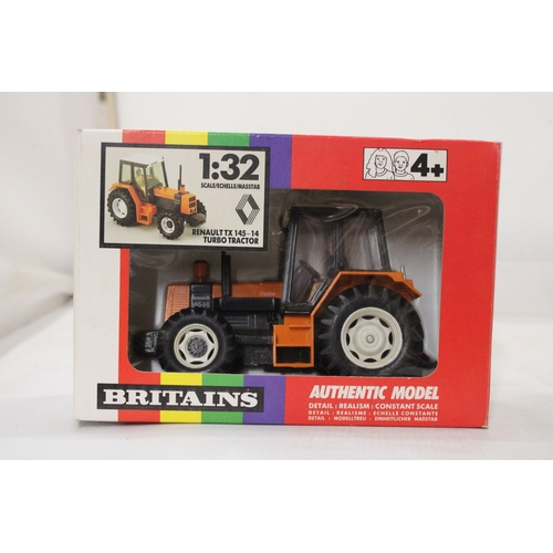 477 - TWO BRITAINS 1:32 SCALE MODELS TO INCLUDE A RENAULT TX 145-14 AND A LIMITED EDITION, 1883-1983 TRACT... 