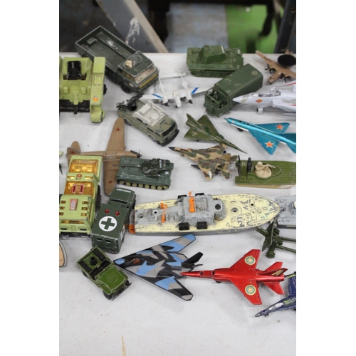 263 - A COLLECTION OF DIE-CAST MILITARY VEHICLES AND PLANES