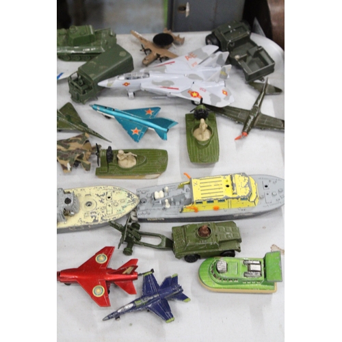 263 - A COLLECTION OF DIE-CAST MILITARY VEHICLES AND PLANES