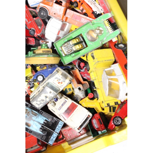 267 - A COLLECTION OF VINTAGE PLAYWORN DIE-CAST VEHICLES