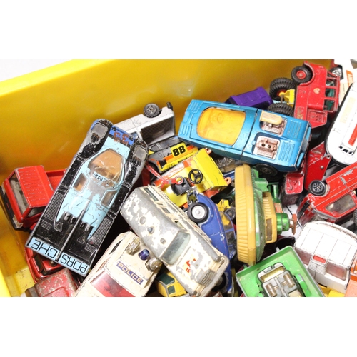 267 - A COLLECTION OF VINTAGE PLAYWORN DIE-CAST VEHICLES