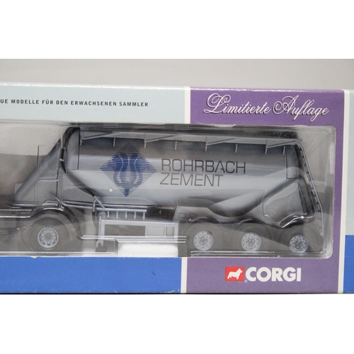 270 - A CORGI MODEL, 76301, MAN LORRY, ROHRBACH ZEMENT, LIMITED EDITION - AS NEW IN BOX