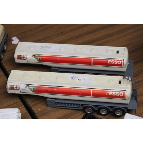 283 - THREE ESSO TANKERS, PLAYWORN CONDITION