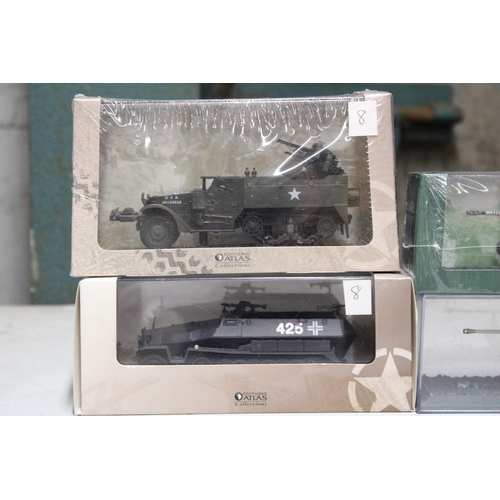 368 - FOUR MODELS OF MILITARY TANKS - ALL AS NEW IN BOXES