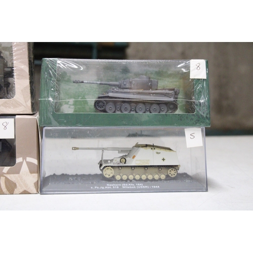 368 - FOUR MODELS OF MILITARY TANKS - ALL AS NEW IN BOXES