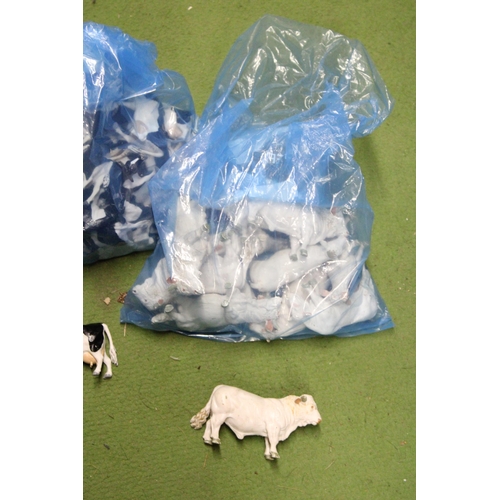 542 - FOUR BAGS OF BRITAINS 1:32 SCALE COWS - IN GOOD USED CONDITION