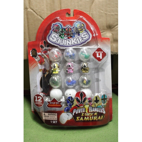 547 - TWENTY THREE PACK OF POWER RANGERS, SAMURAI SQUINKIES, SERIES 2 AND 4 - ALL AS NEW IN BLISTER PACKS ... 