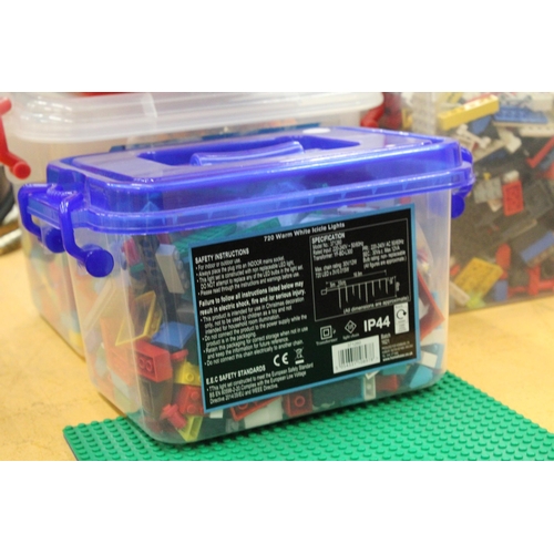 567 - A LARGE QUANTITY OF LEGO PIECES IN FOUR BOXES