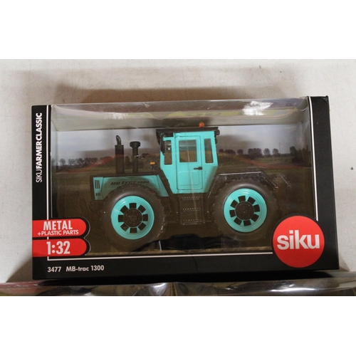 213 - TWO SIKU 1:32 SCALE FARM MODELS TO INCLUDE A LIMITED EDITION (500 PIECES), BOURSE D'ULLY MERCEDES BE... 