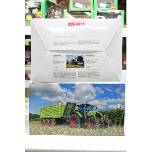 231 - TWO CLAAS 1:32 SCALE MODEL TRACTORS TO INCLUDE A LIMITED EDITION (LIMITED TO 3000 PIECES) AXION 870 ... 