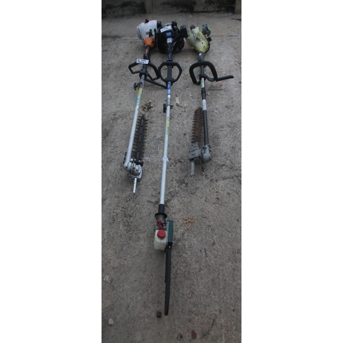 34 - 3 LONG REACH HEDGE CUTTERS + VAT