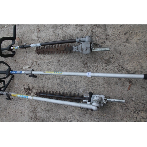 34 - 3 LONG REACH HEDGE CUTTERS + VAT