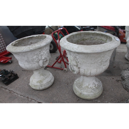 42 - TWO LARGE PLANTERS NO VAT