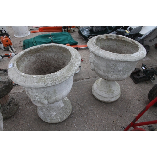 42 - TWO LARGE PLANTERS NO VAT