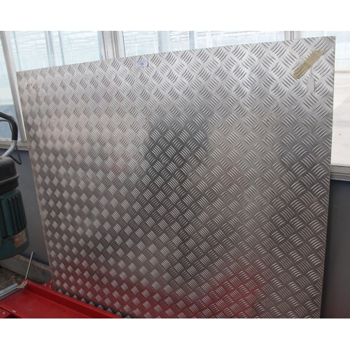 50 - ALUMINIUM CHEQUER PLATE 141 x 127 mm 2mm THICK NO VAT