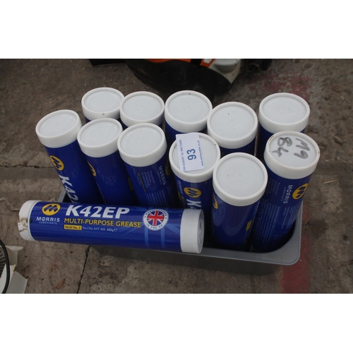 93 - 12 TUBES OF GREASE  NO VAT