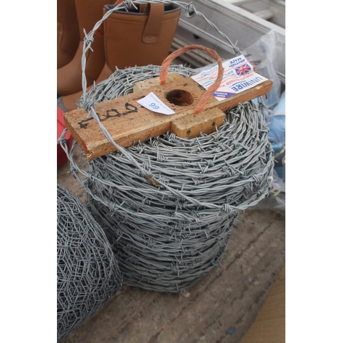 99 - 200 M BARB WIRE  NO VAT