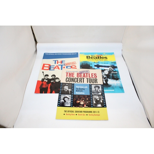 86 - SIX OFFICIAL SOUVENIR PROGRAMMES THE BOOTLEG BEATLES TO INCLUDD 2015 - 2016, 2016 - 2017, THE BEATLE... 