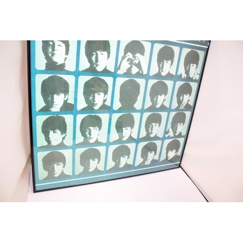 89 - A FRAMED BEATLES POSTER PARLOPHONE 