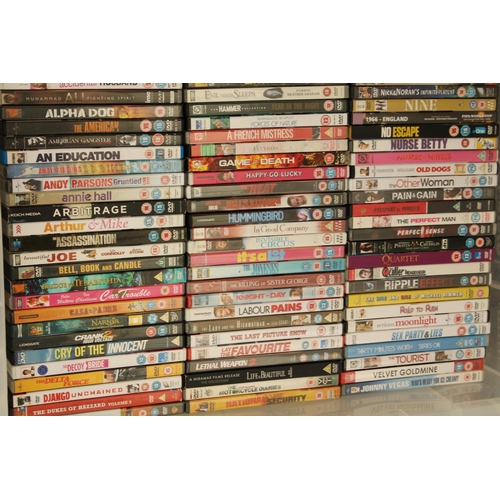 A LARGE ASSORTMENT OF VARIOUS DVDS