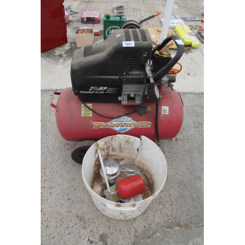 1641 - COMPRESSOR WITH ACCESSORIES NO VAT