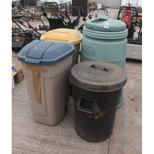 1644 - VARIOUS WHEELIE BINS, COMPOST BIN NO VAT