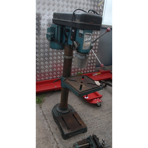 51 - CLARKE 5/8 DRILL PRESS 12 SPEED 230V WORKING ORDER NO VAT