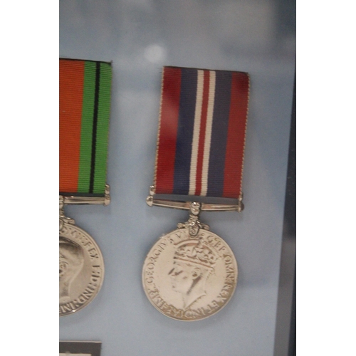 176 - A SET OF FOUR WORLD WAR II AIR CREW EUROPE MEDALS IN A PRESENTATION CASE