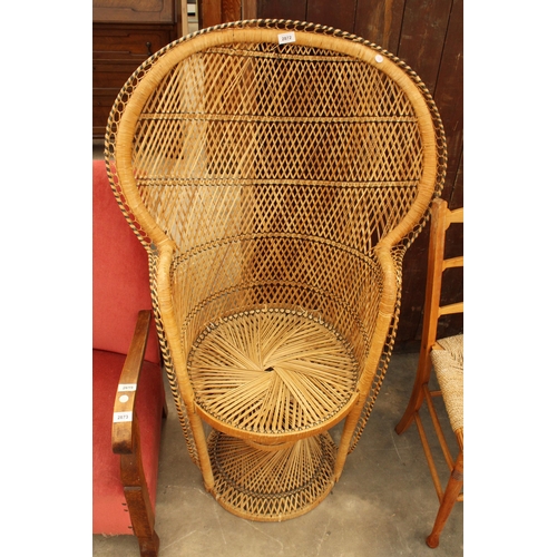 2872 - A WICKER PEACOCK CHAIR