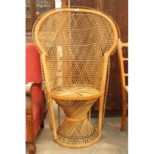 2872 - A WICKER PEACOCK CHAIR