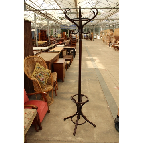 2878 - A BENTWOOD COAT AND HAT STAND