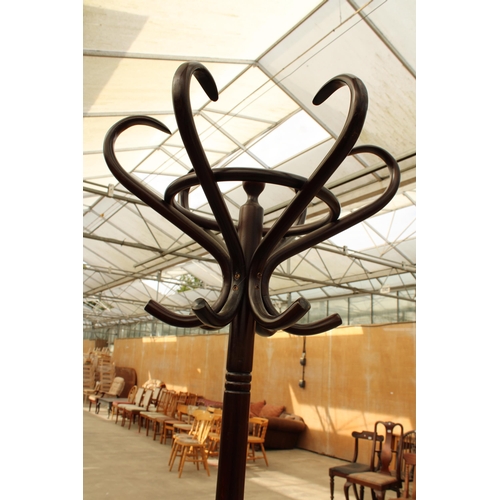 2878 - A BENTWOOD COAT AND HAT STAND