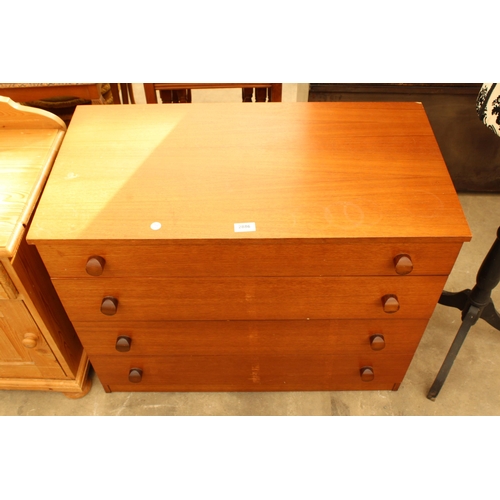 2886 - A RETRO TEAK AVALON CHEST OF FOUR DRAWERS 32