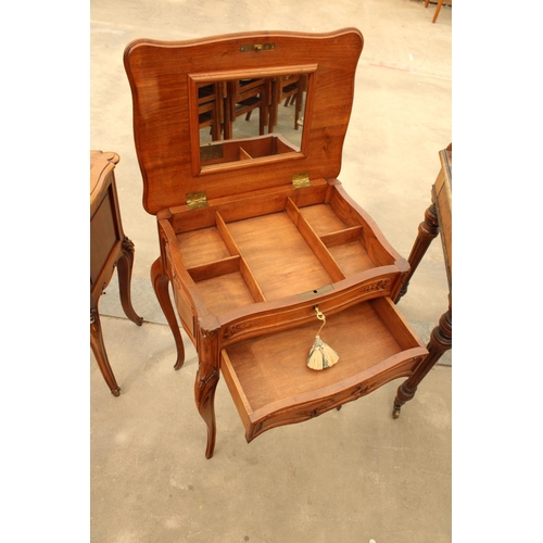 2914 - A SEVENTH HEAVEN CONTINENTAL STYLE VANITY TABLE WITH LIFT-UP TOP AND SINGLE DRAWER