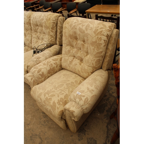 2932 - AN ELECTRIC RECLINING TWO SEATER SETEE AND CHAIR