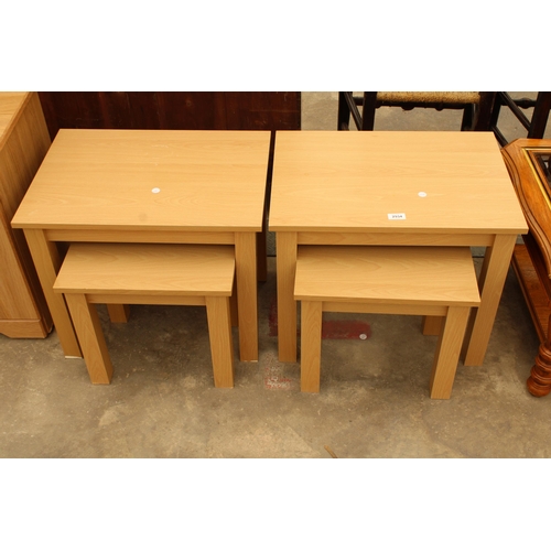 2934 - TWO MODERN NESTS OF TWO TABLES