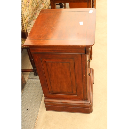 2945 - A MODERN CHERRY WOOD JOHN LEWIS CHEST OF THREE DRAWERS, 17.5