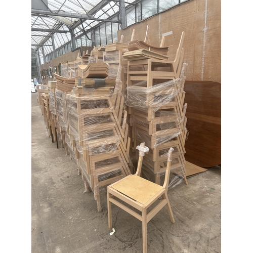 2920 - A QUANTITY OF VARIOUS STACKING CHAIRS, SEATS AND BACKS