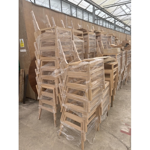 2921 - A QUANTITY OF VARIOUS STACKING CHAIRS, SEATS AND BACKS