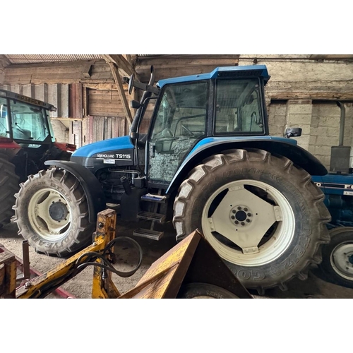 168 - NEW HOLLAND TS115 TRACTOR W303CNO  6333 HOURS  FIRST REG 30.03.2000 ONE OWNER FROM NEW + VAT