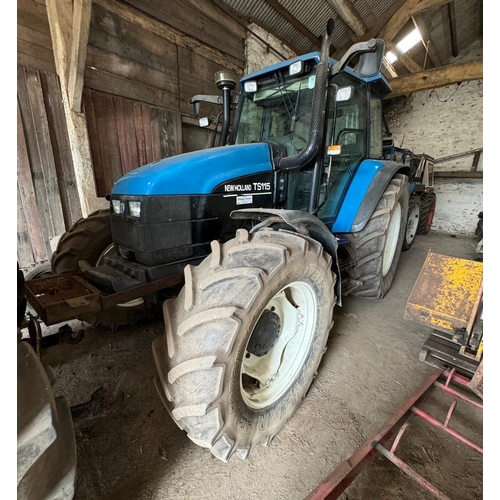 168 - NEW HOLLAND TS115 TRACTOR W303CNO  6333 HOURS  FIRST REG 30.03.2000 ONE OWNER FROM NEW + VAT