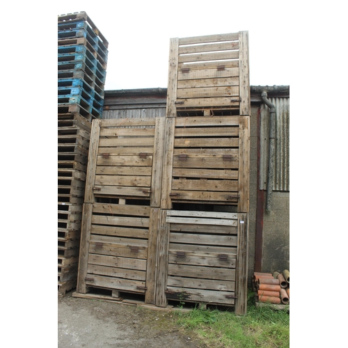 189 - 5 ONE TONNE WOODEN BOXES  + VAT