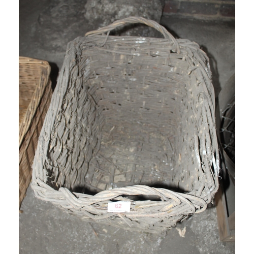 62 - WICKER LOG BASKET  + VAT