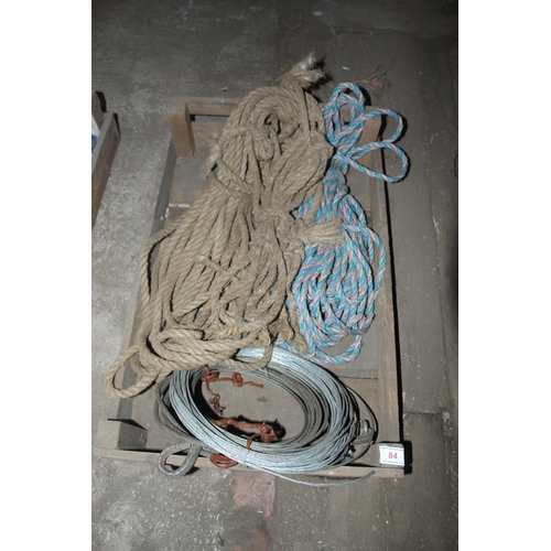 84 - SPRITTING BOX OF ROPE AND RAILWAY BK 2072E SIGN A/F  + VAT