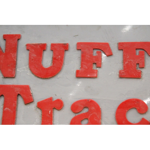 58 - AN ILLUMINATED NUFFIELD TRACTORS SIGN - 74 X 27 CM