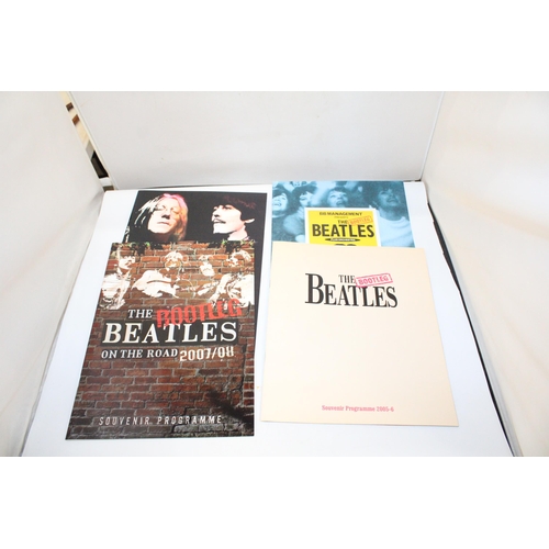 96 - SIX OFFICIAL SOUVENIR PROGRAMMES THE BOOTLEG BEATLES TO INCLUDE 2005-6, 2013-14, 2014-2015, ETC.,