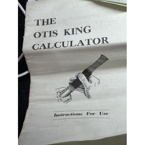 102A - A OTIS KING CALCULATOR WITH BOX AND INSTRUCTIONS