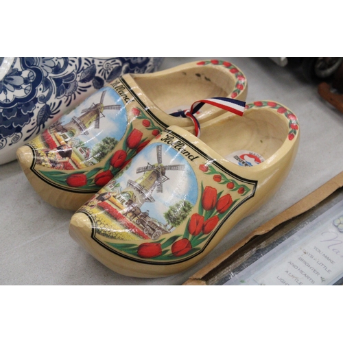 193 - TWO PAIRS OF WOODEN CLOGS