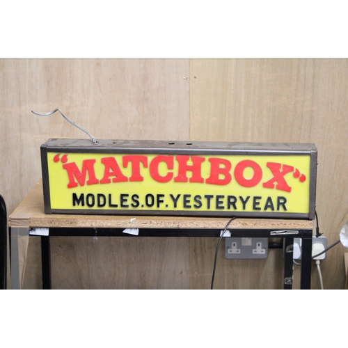 351 - A MATCHBOX MODELS OF YESTERYEAR ILLUMINATED SIGN